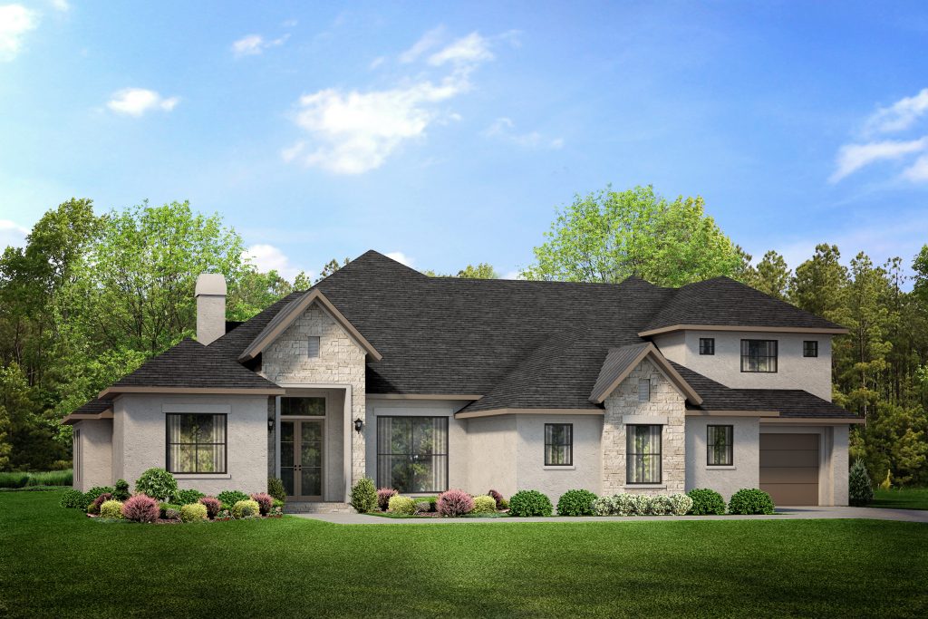 west austin bayou front elevation Brickland Homes